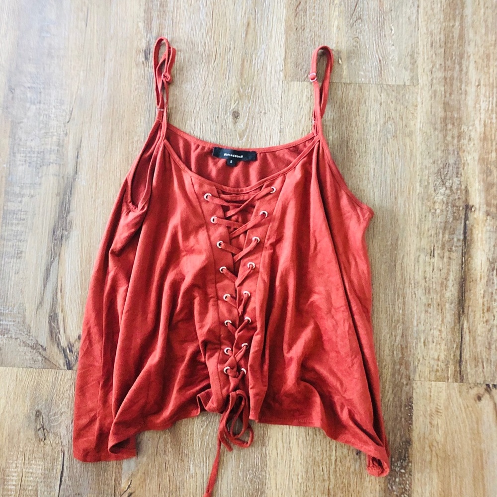 Rust Suede Top